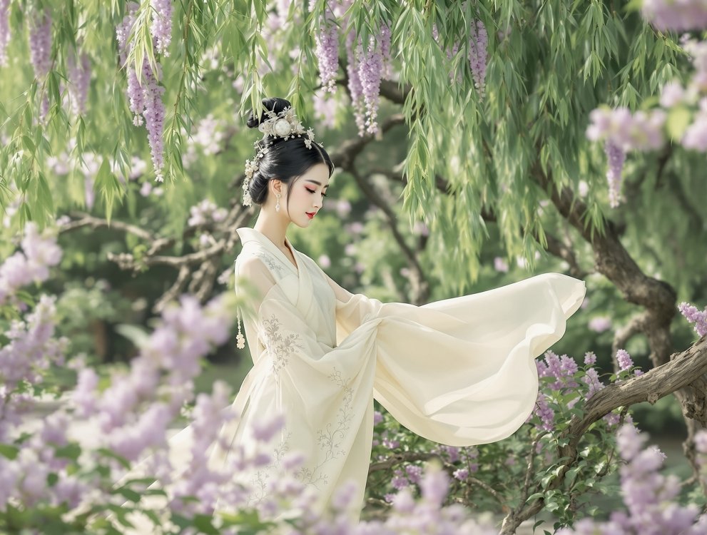 精选相册《旧梦古风》 - 衣袂与山水交织的东方美学，在古风园林与水墨之间，重拾旧梦里的诗情画意。