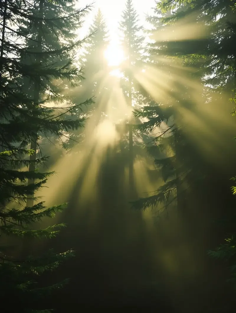 松林雾霭 - 秀人图 松林雾霭 - nature 高清写真图片